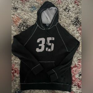 Men's Black Number Print Hoodie